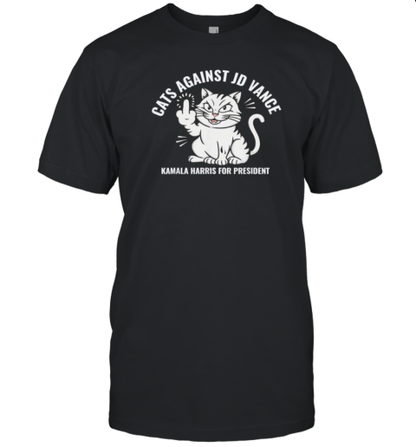 Cats Against JD Vance Vote Kamala Harris For President T-Shirt