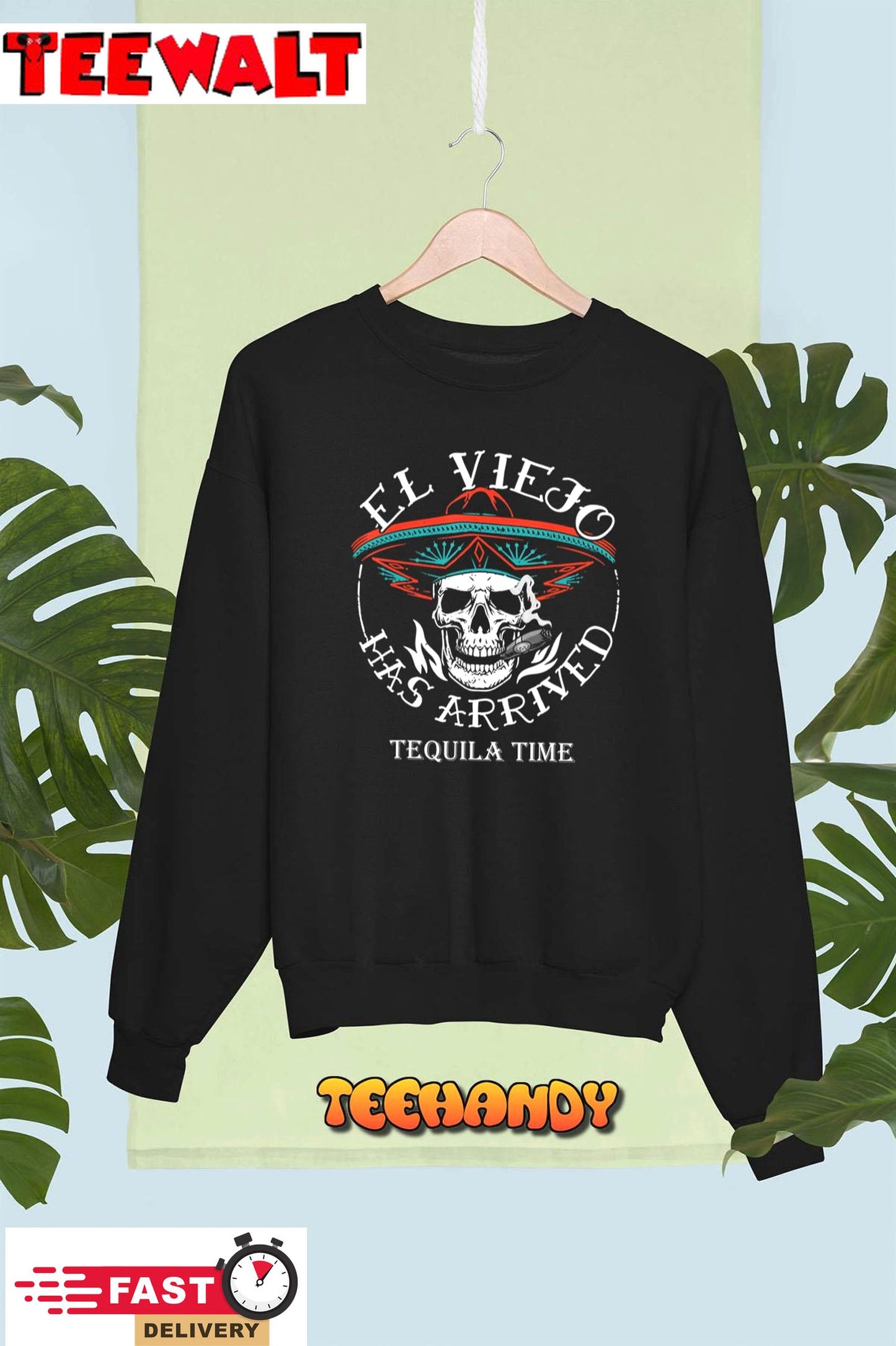 El Viejo Has Arrived Tequila Time Vintage T-Shirt