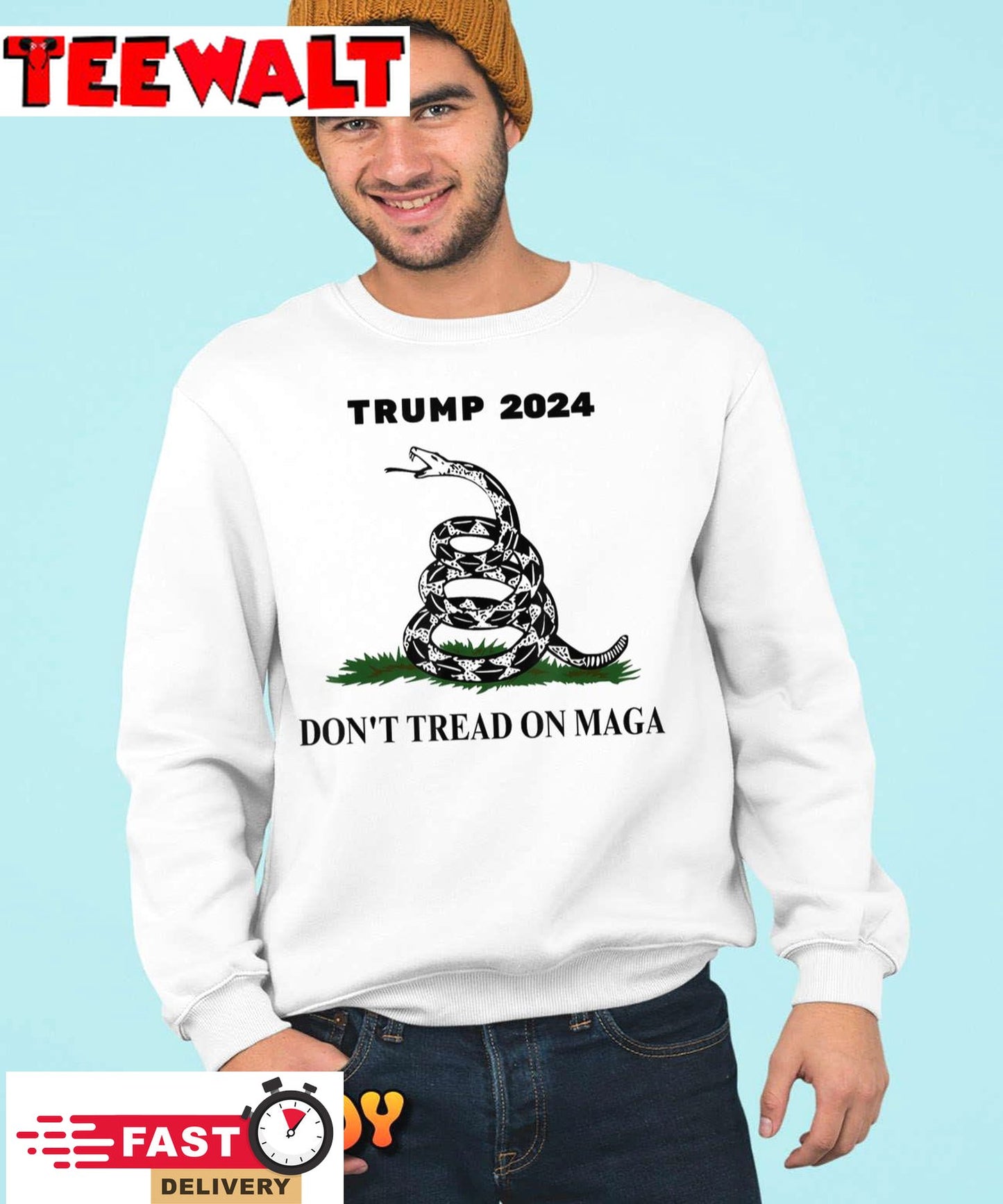 Trump 2024 Don't Tread On MAGA Snake Rattlesnake On Grass T-Shirt