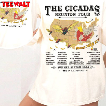 Cicadas Summer Scream Reunion Tour Shirt, The Cicada Concert Crewneck Sweatshirt Sweater