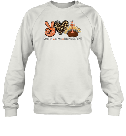 Peace Love And Thanksgiving Teacher T-Shirt