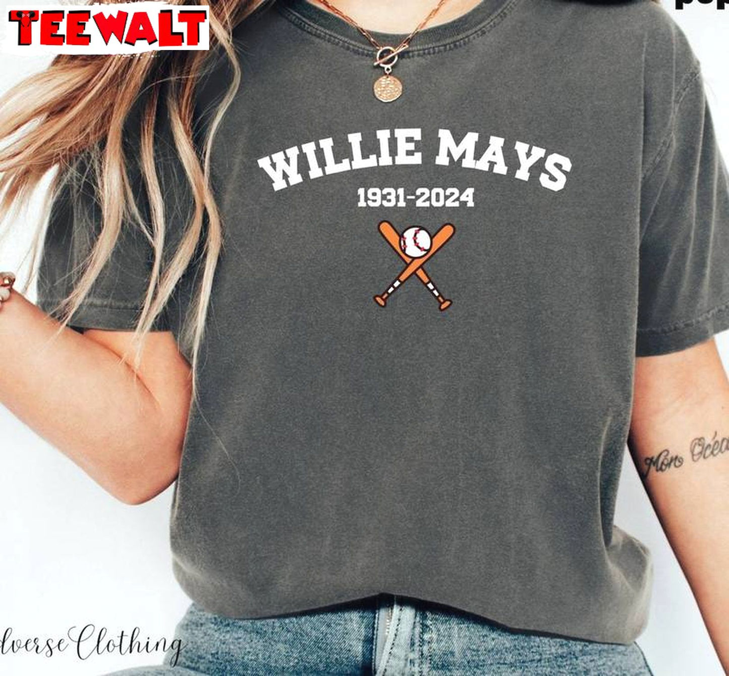 Limited Rip Mays 24 Unisex T Shirt , Groovy Willie Mays Shirt Unisex Hoodie