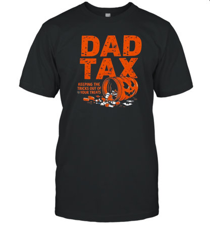 Dad Tax Keeping The Tricks Out Of Your Treats Halloween Pumpkin T-Shirt