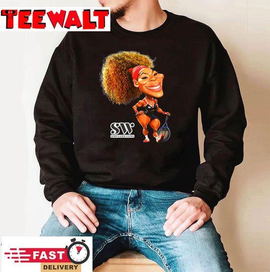 Serena Williams Cartoon Deisgn Unisex Sweatshirt