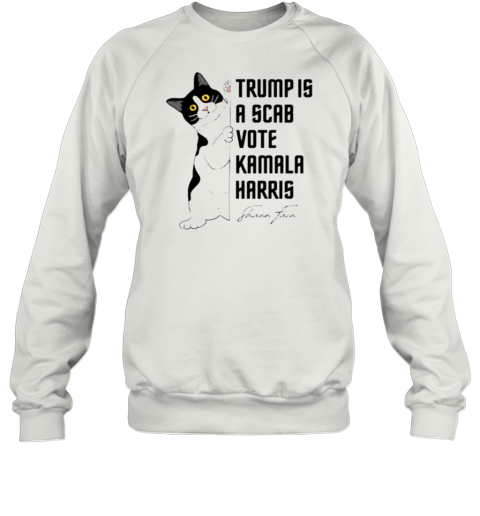 Cat Trump Is A Scab Vote Harris Shawn Fain T-Shirt