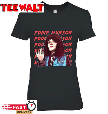 Eddie Munson Rock Man Stranger Things 4 Middle Finger T Shirt