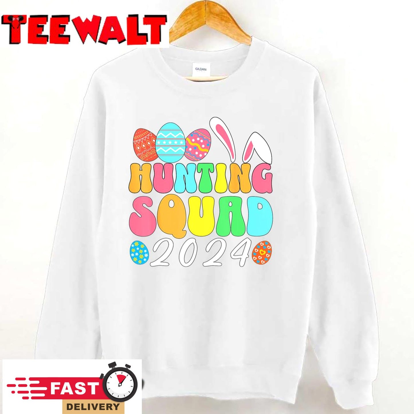 Egg Hunting Squad 2024 Easter Egg Hunt Family Matching Group T-Shirt