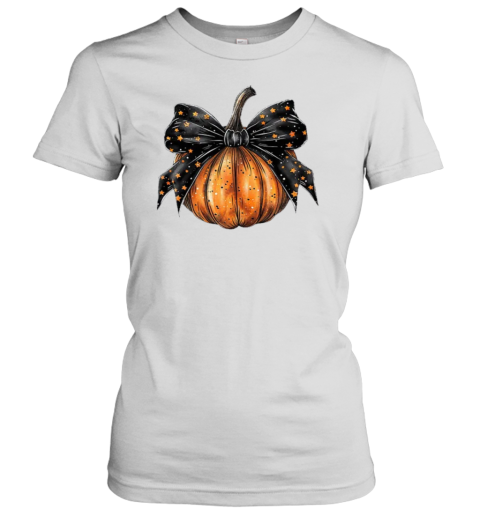 Coquette Stars Bow Pumpkin Teacher T-Shirt