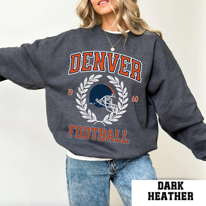 Vintage Denver Football Crewneck Sweatshirt - Perfect For Game Day