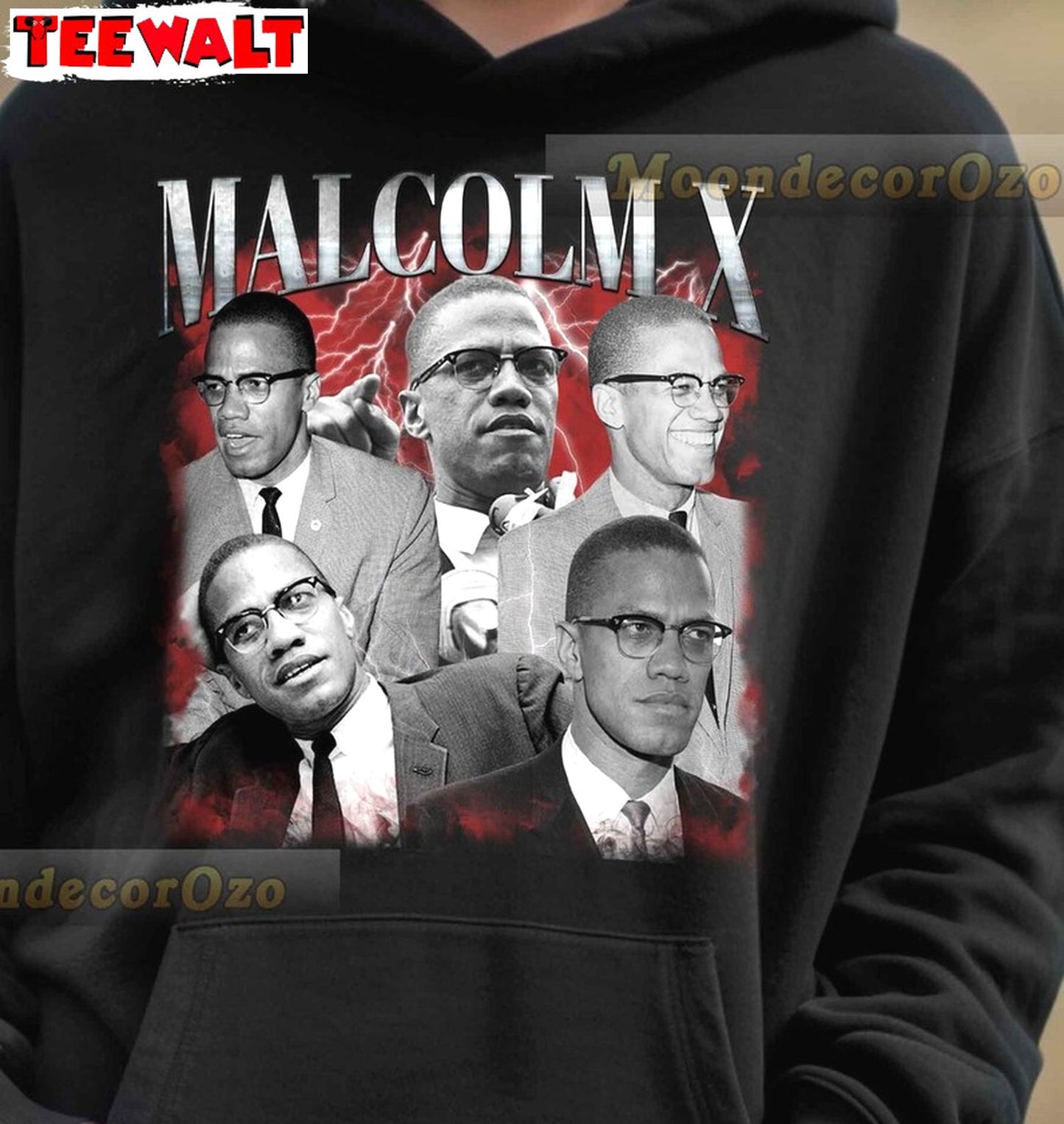 Funny Rock Style Unisex Hoodie, New Rare Malcolm X T