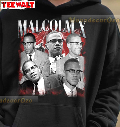 Funny Rock Style Unisex Hoodie, New Rare Malcolm X T