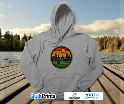 Up North Retro Pullover Hoodie For Adults