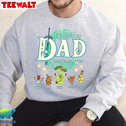 Comfort Breath Of The Wild T Shirt, Trendy The Legend Of Dad Children Of The Wild Shirt Sweater