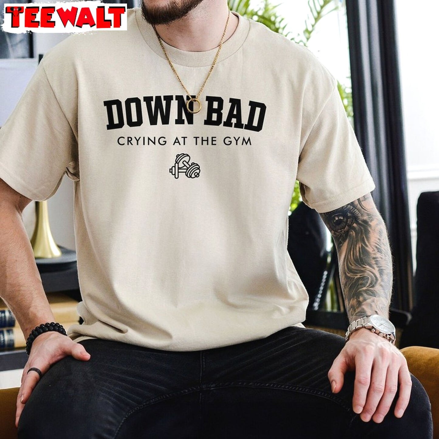 Down Bad Crying At The Gym Shirt, The Tortured Poets Department Crewneck Sweatshirt Sweater