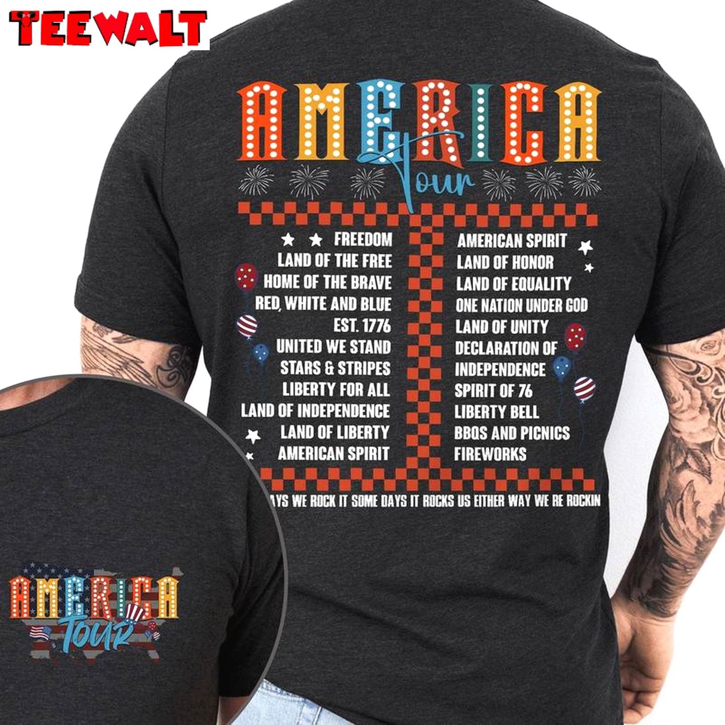 America Tour Comfort Shirt, Funny 4th Of July Day Unisex T