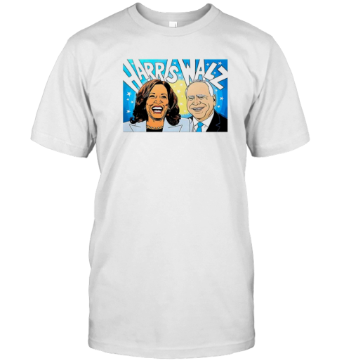 Harris Walz 2024 Star Caricature T-Shirt