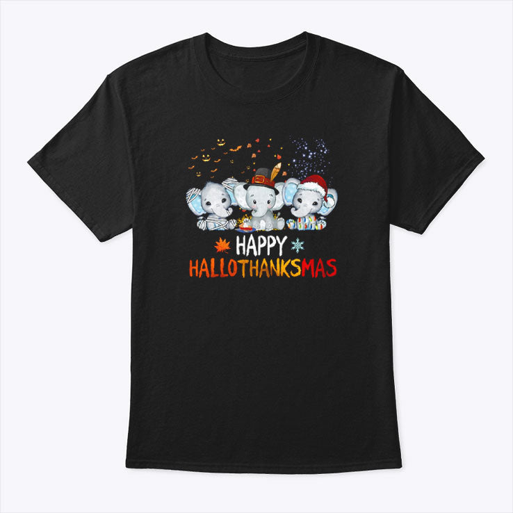 Happy Hallothanksmas Elephant Shirt