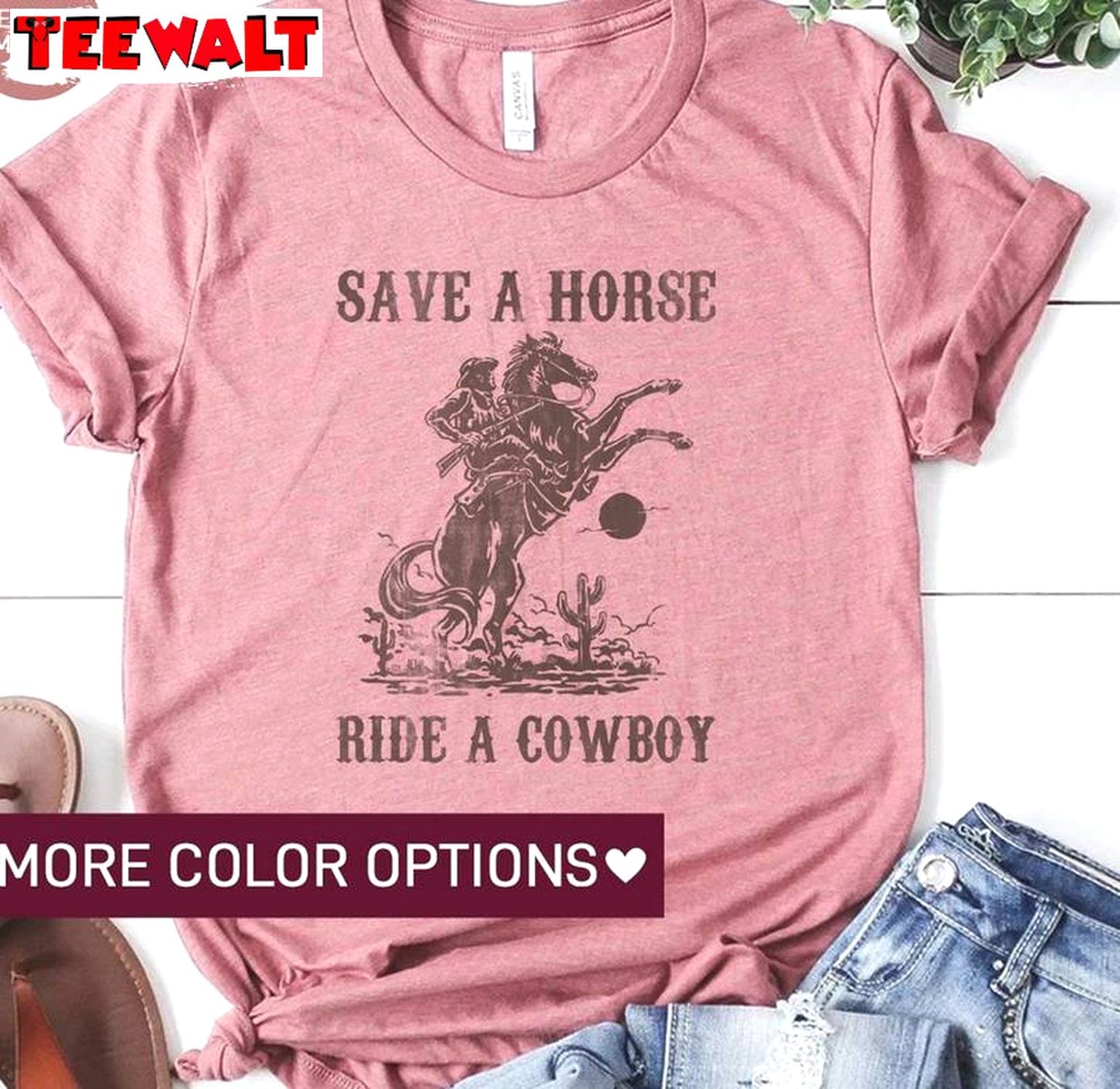 Western Cowgirls Unisex Hoodie, New Rare Save A Horse Ride A Cowgirl Shirt