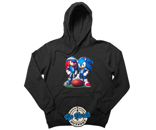 Sonic And Knuckles Detroit Football Pullover Hoodie