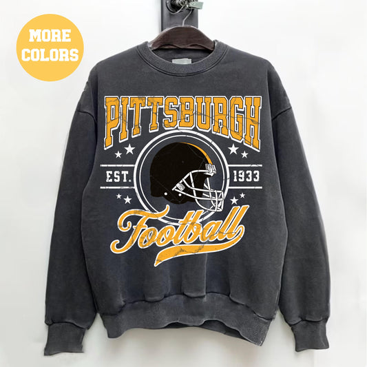 Pittsburgh Football Sweatshirt, Retro Steeler Shirt, Watt Sweatshirt