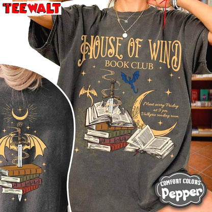 Groovy House Of Wind Book Club Sweatshirt, Acotar Book Club Tank Top Crewneck