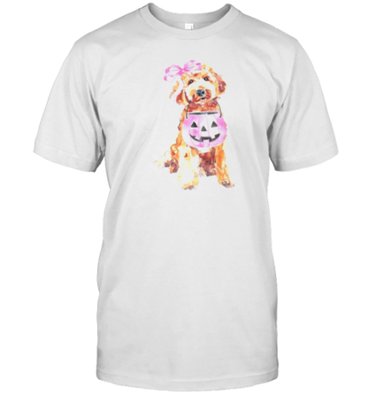 Halloween Golden Retriever Dog , Halloween Dog Ghost T-Shirt