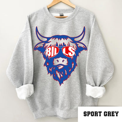 Buffalo Football Sweatshirt, Vintage Style Josh Allen Buffalo Crewneck