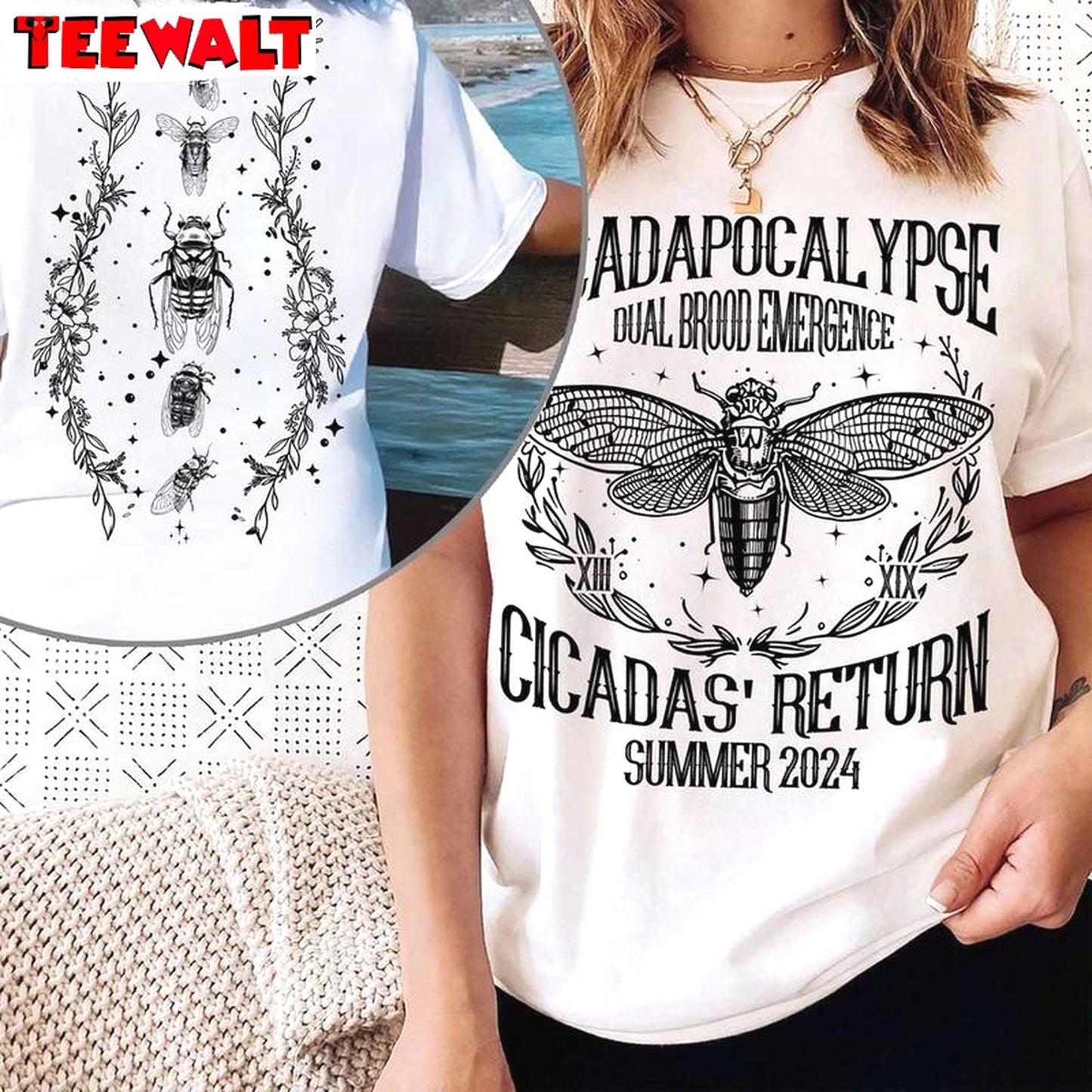 Cicadapocalypse Dual Brood Emergence Summer Shirt, Return Of The Cicadas Unisex Hoodie Short Sleeve