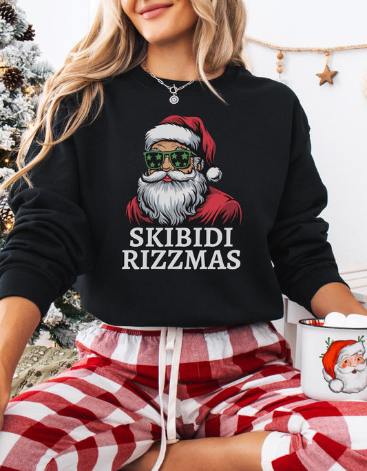 Skibidi Rizzmas Santa Claus Charisma Unisex Holiday T-Shirt