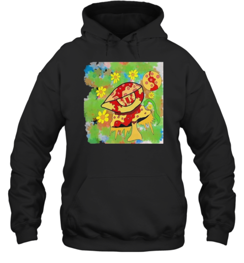 Drawing Painting Pizza Mushroom Snake Flowers T-Shirt