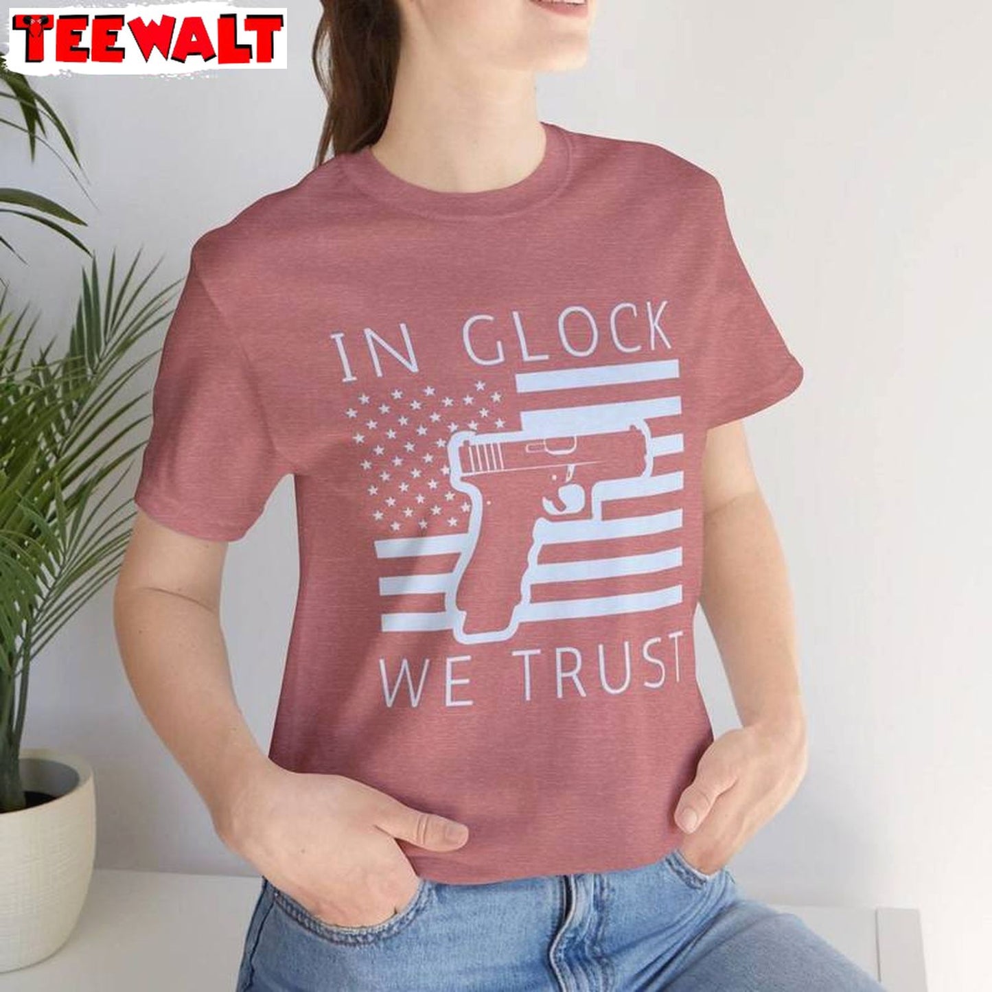 American Flag Gun Unisex Hoodie, Groovy In Glock We Trust