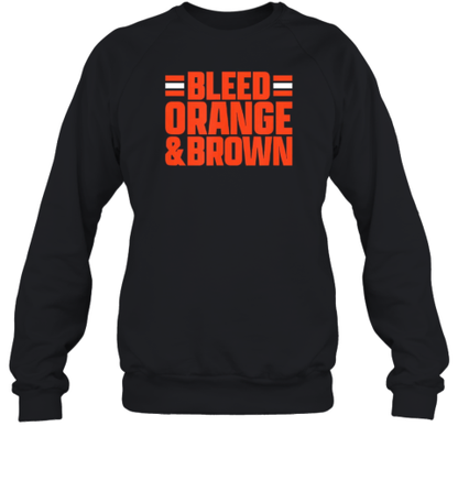 Cleveland Browns Bleed Orange And Brown T-Shirt