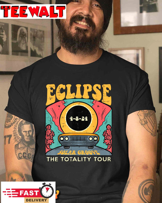 Eclipse Solar Groove Totality Tour Retro 4.8.24 Men Women T-Shirt