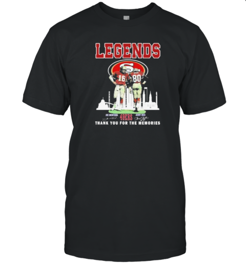 Legends The 49Ers Of San Francisco Thank You For The Memories T-Shirt