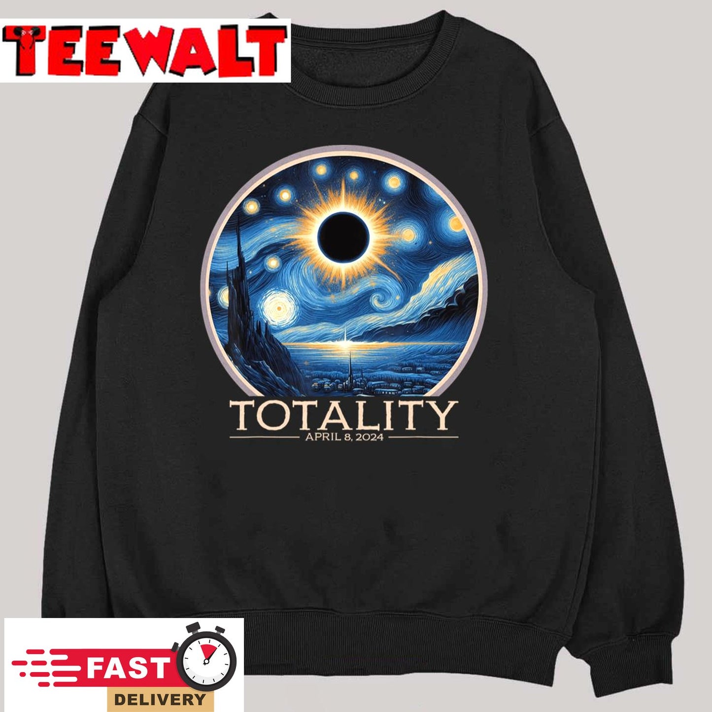 Totality April 8 2024 Astronomy Solar Eclipse Men Boys Girls T-Shirt