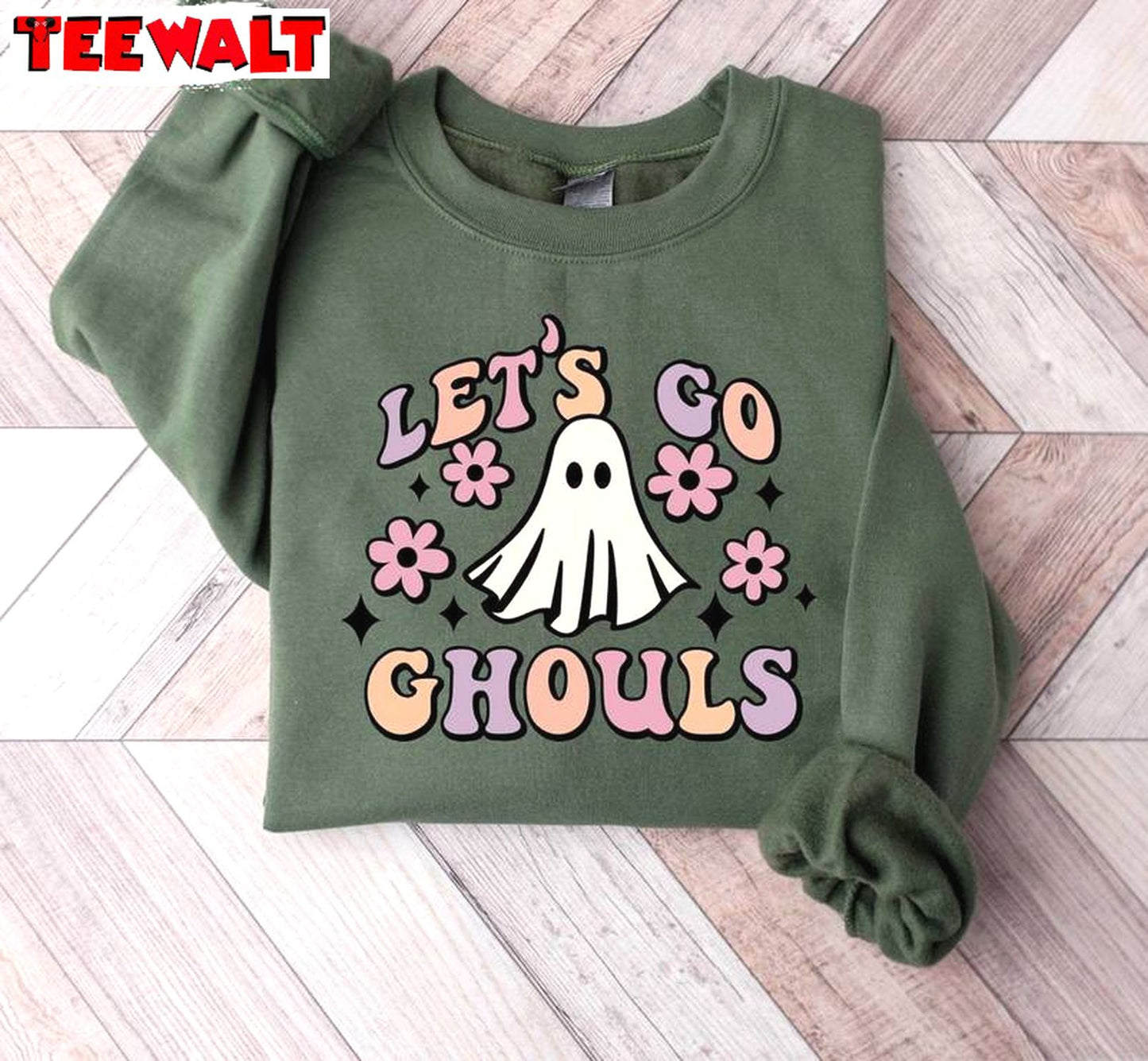 Cool Design Halloween Sweater , New Rare Lets Go Ghouls