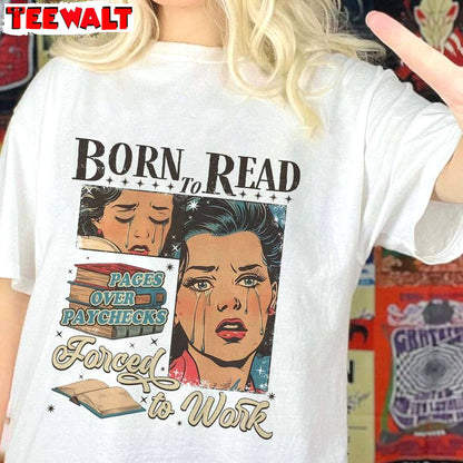 Bookish Reading Comfort Colors Sweater, Unique Born To Read Bookish