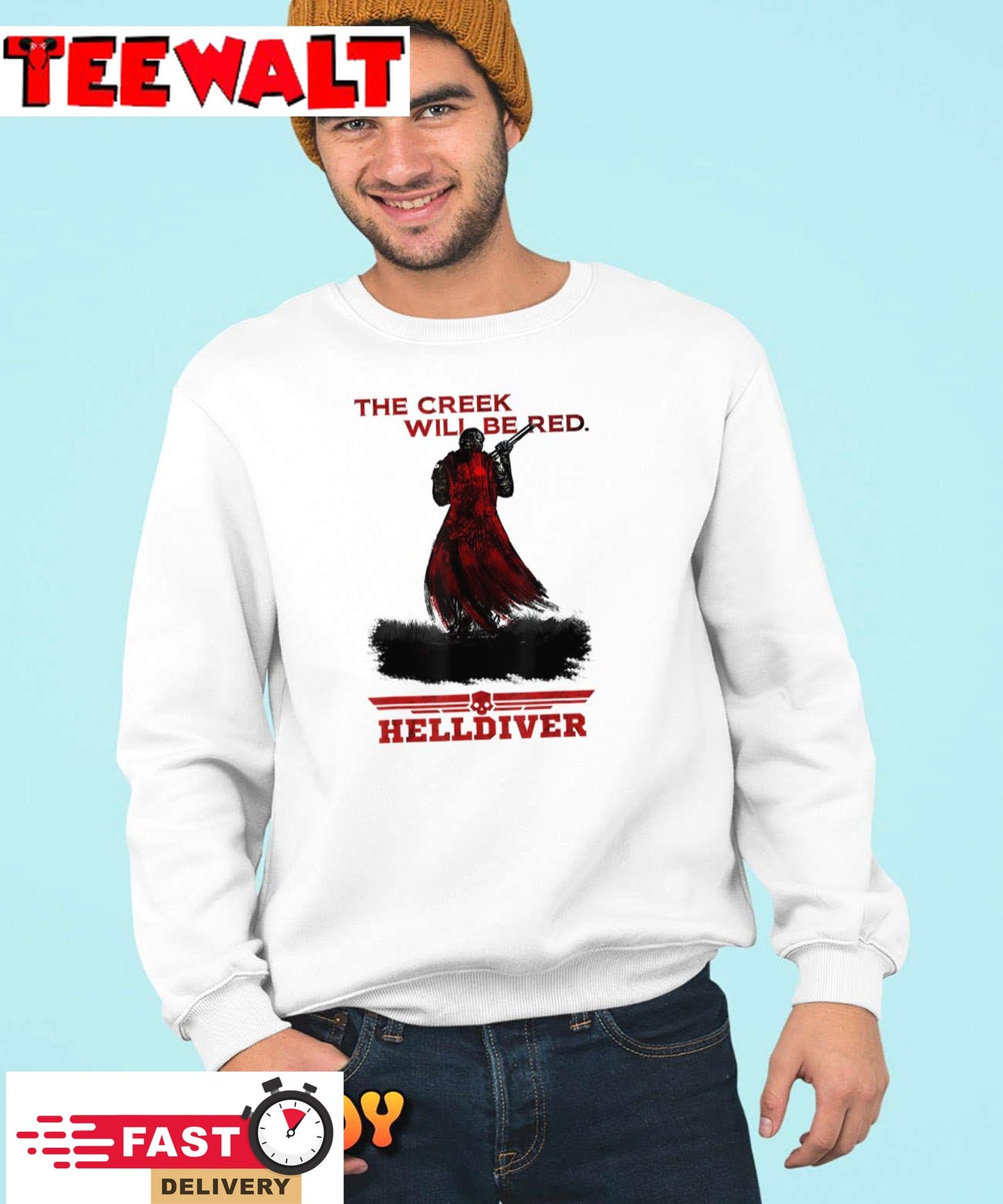 The Creek Will Be Red Game Platform Helldivers Hero T-Shirt