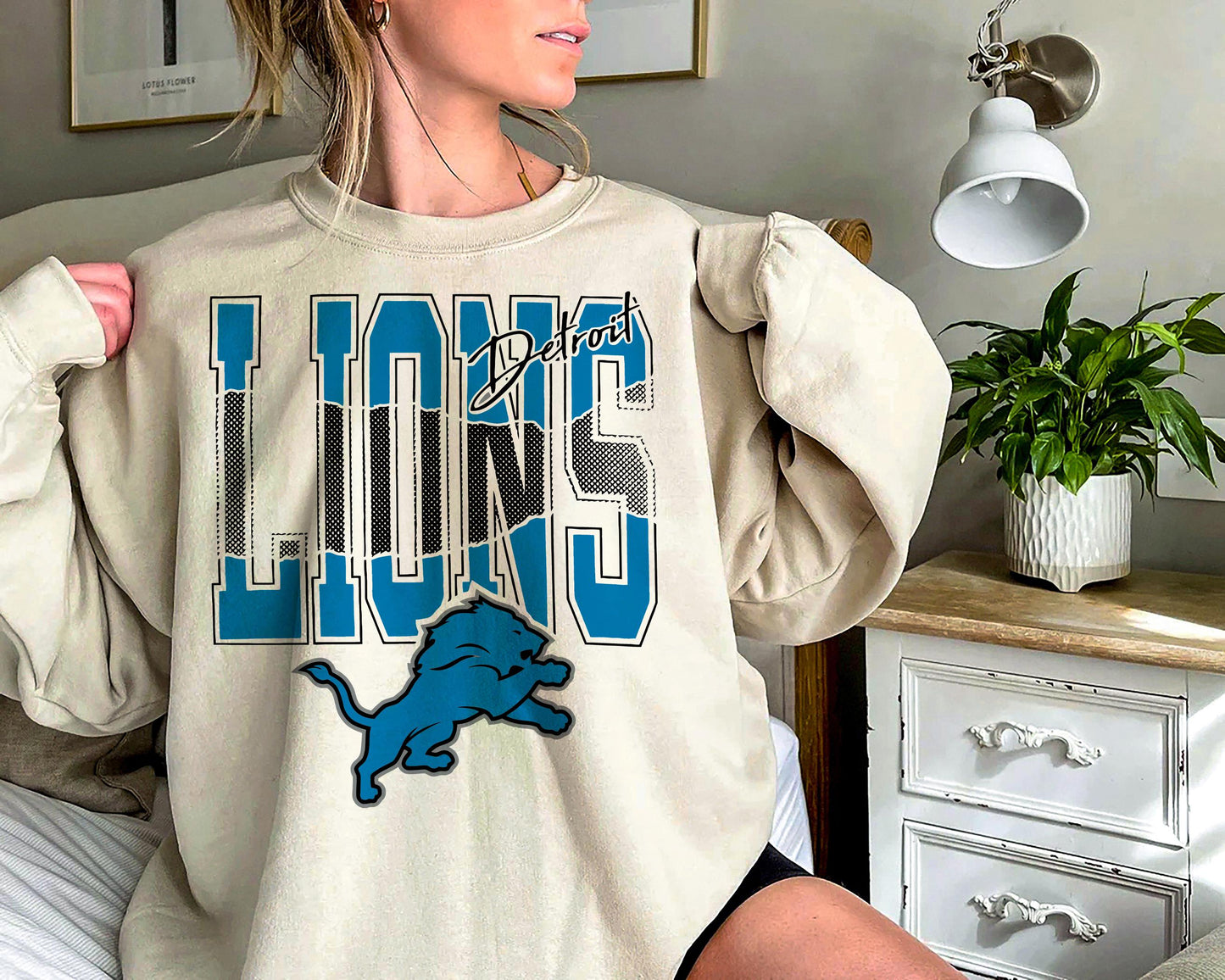 Detroit Lions Football Sweatshirt Detroit Sports Shirt