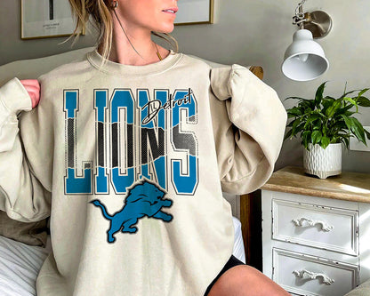 Detroit Lions Football Sweatshirt Detroit Sports Shirt