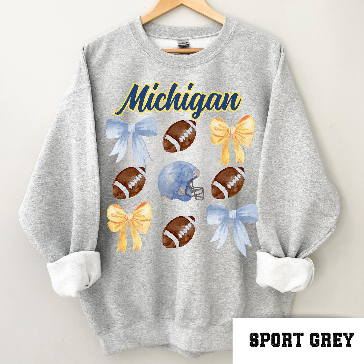 Coquette Michigan Football Sweatshirt - College Game Day Shirt