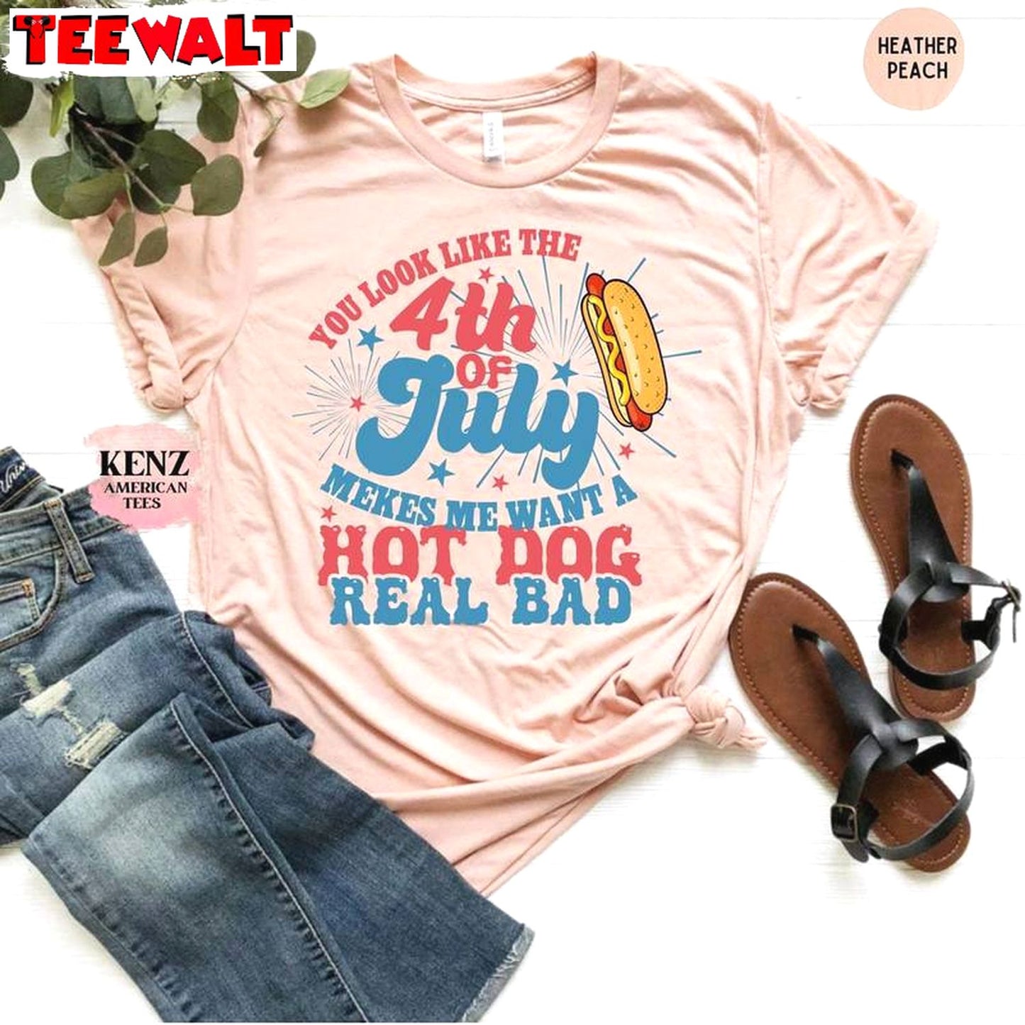 Makes Me Want A Hot Dog Real Bad Sweatshirt , You Look Like The 4th Of July Shirt