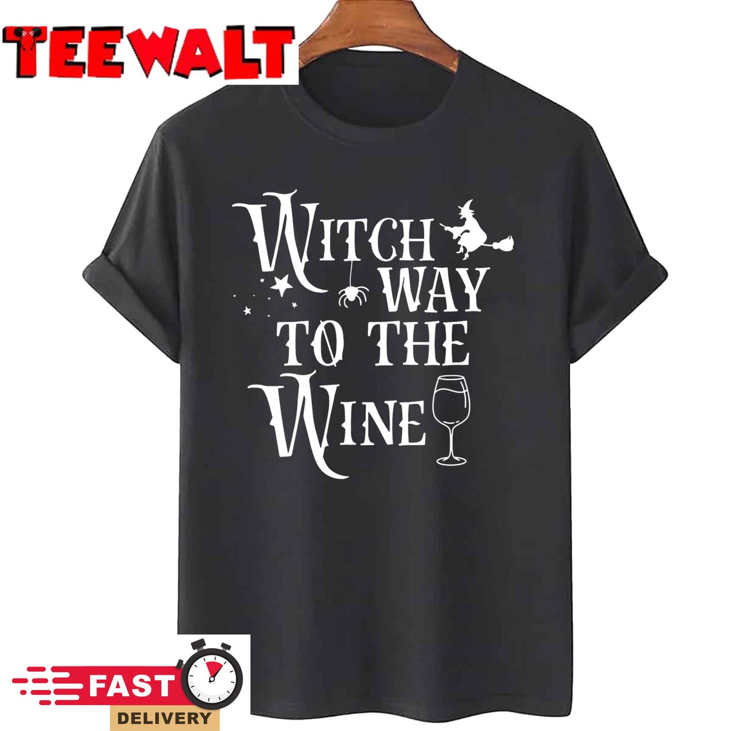 Witch Way To The Wine Funny Halloween Costume T-Shirt