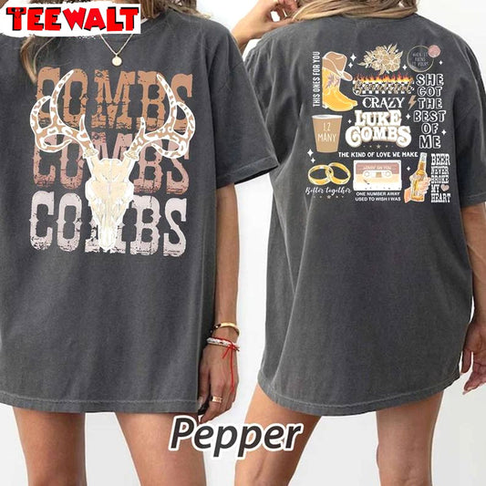 Must Have Luke Combs World Tour Shirt, Vintage Cowboy Combs Sweater