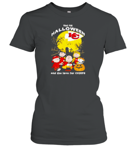 Peanuts Characters Time For Halloween And The Kansas City Chiefs T-Shirt