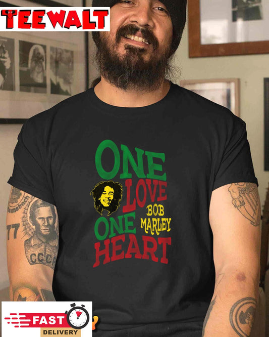 Official Bob Marley One Love One Heart Pullover Hoodie