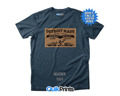 Detroit Made Patch Shirt - Custom T-Shirts For All Sizes