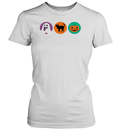 Cookie Cat Pumpkin Boo Ghost Halloween T-Shirt