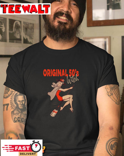 Vintage Original 50's Witch - Born in the 1950's Halloween T-Shirt