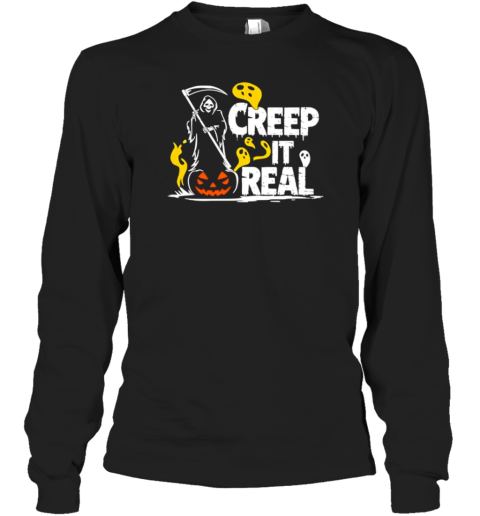 Halloween grim reaper creep it real T-Shirt